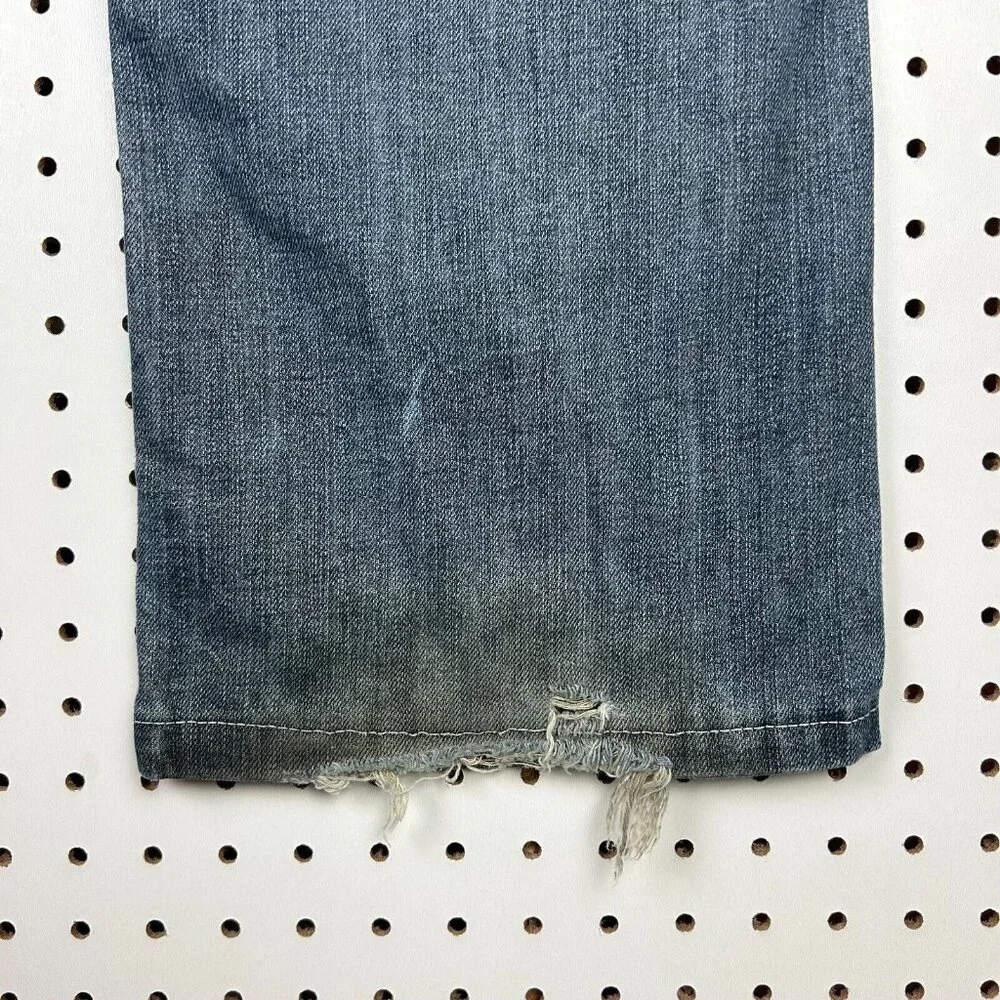 True Religion‎ Straight Baggy Y2K Jeans 38x28 Grunge Worn Streetwear Skater Wide